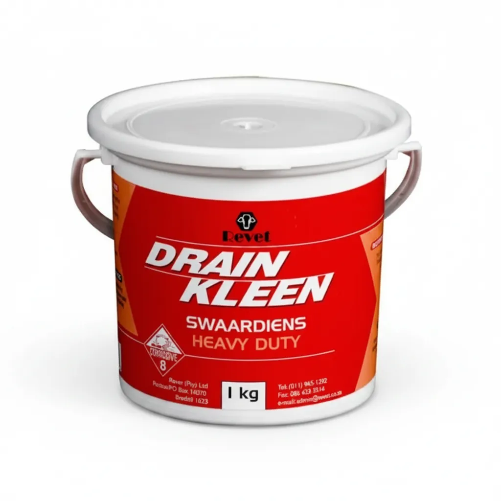 Revet Heavy Duty Drain Granules 1kg - Clog Remover for Grease & Hair