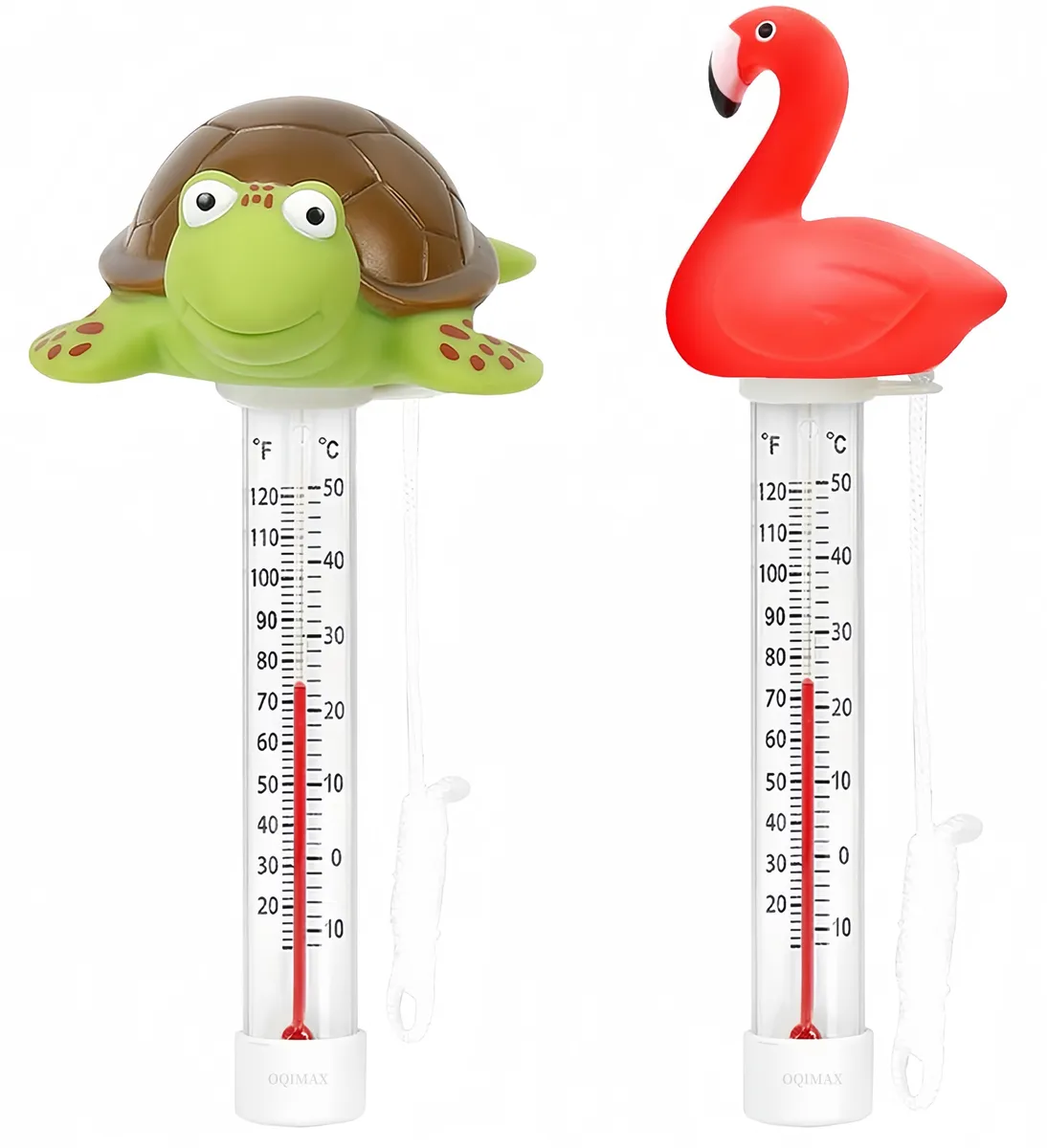 OQIMAX 2 Floating Pool Thermometer For Water Temperature With String