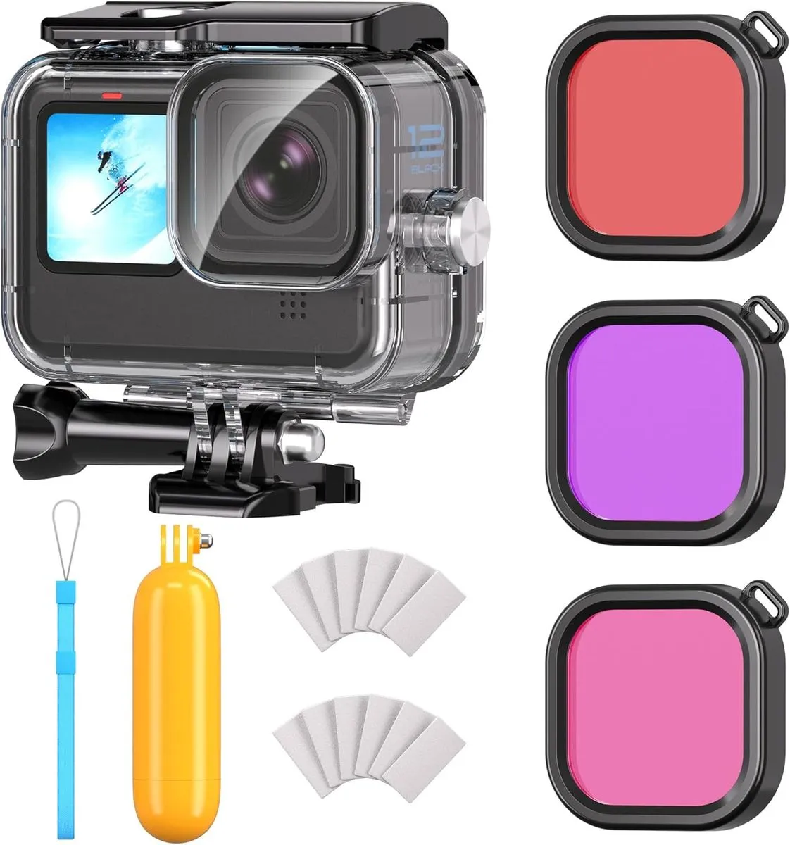 Suitable ForGoPro Hero 13/12/11/10/9 Diving Kit With Waterproof Case