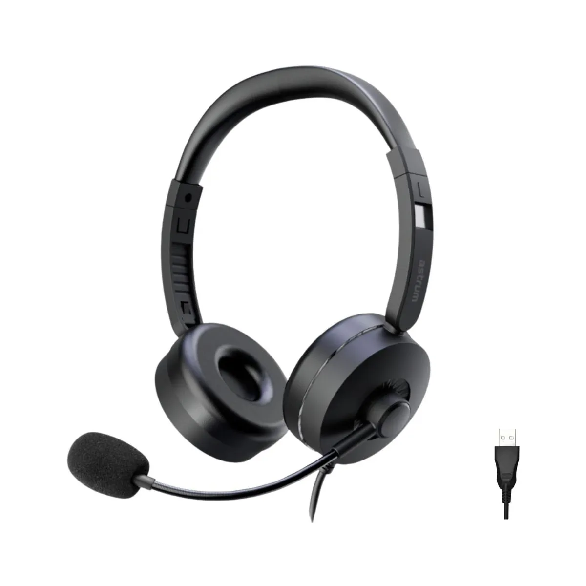 Astrum Over-Ear Wired USB Headset with Mic for Gaming PC Consoles - HU660