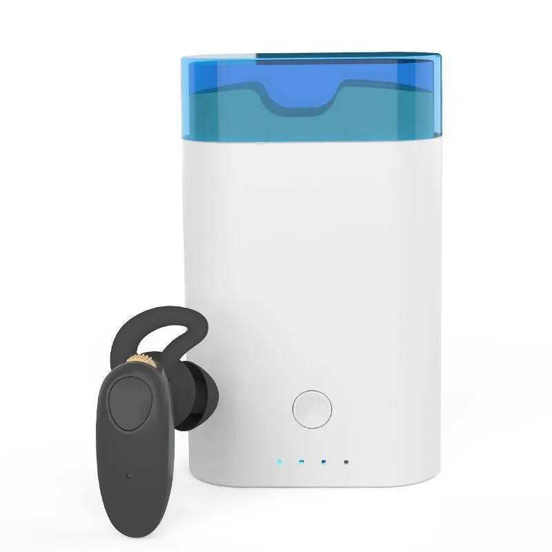 Hearing Amplifier Rechargeable for Elderly, Big Capacity Charging Case - Black
