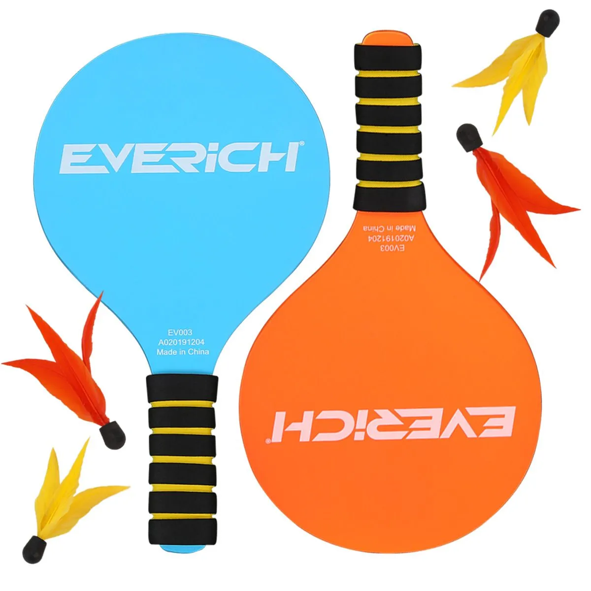 Paddle Ball Set, Badminton Rackets, Great Gifts Easter Basket Stuffer- 2 Set