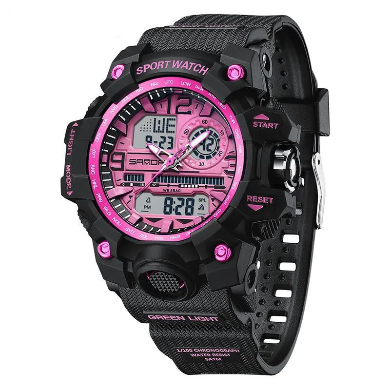 Sports Watch, Digital Waterproof Watch LED lluminated-Dual Time Watch