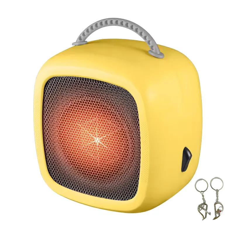 500W Overheat Protection mini Fan heater - yellow