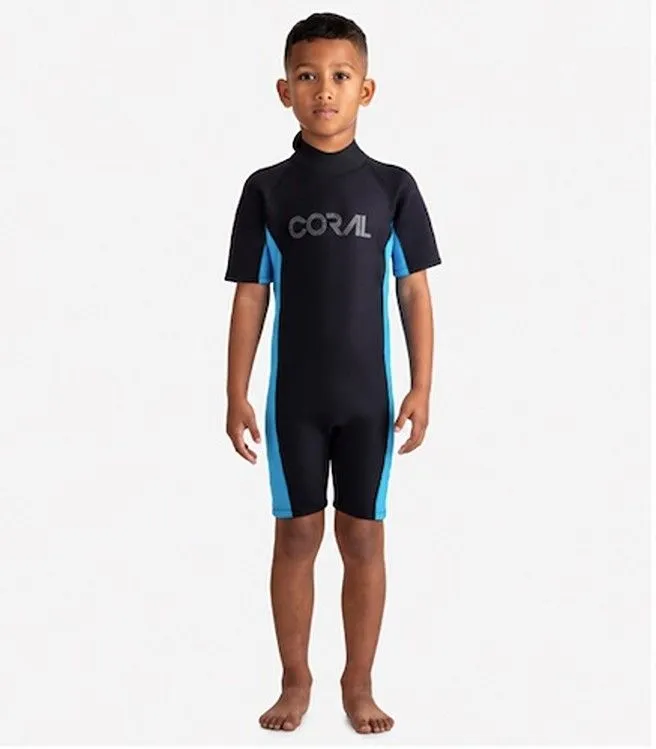 Coral Kids Tunic Wetsuit - For Children Age 2-14 Years Blue/Black
