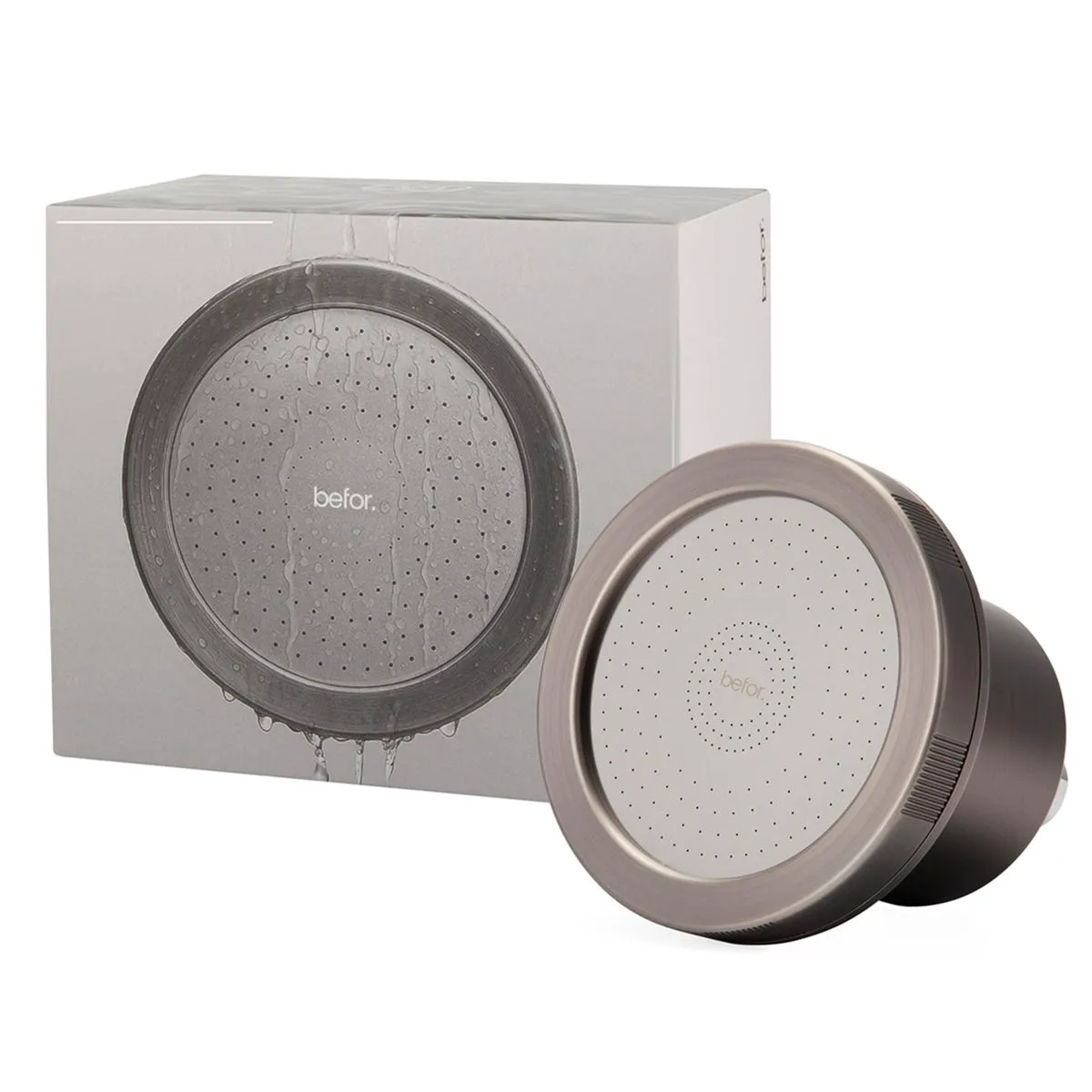 befor. Filtered Shower Head | 20-Stage Chlorine & Hard Water Filter - Brushed Nickel