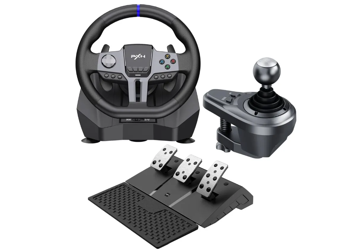 PXN V9 Gen 2 Gaming Steering Wheel - 270 /900 , Pedals & Shifter