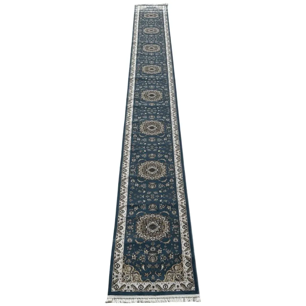 Glam Decor Persian Machine-Made Blue/Beige Long Hallway Runner/ 800 x 80cm