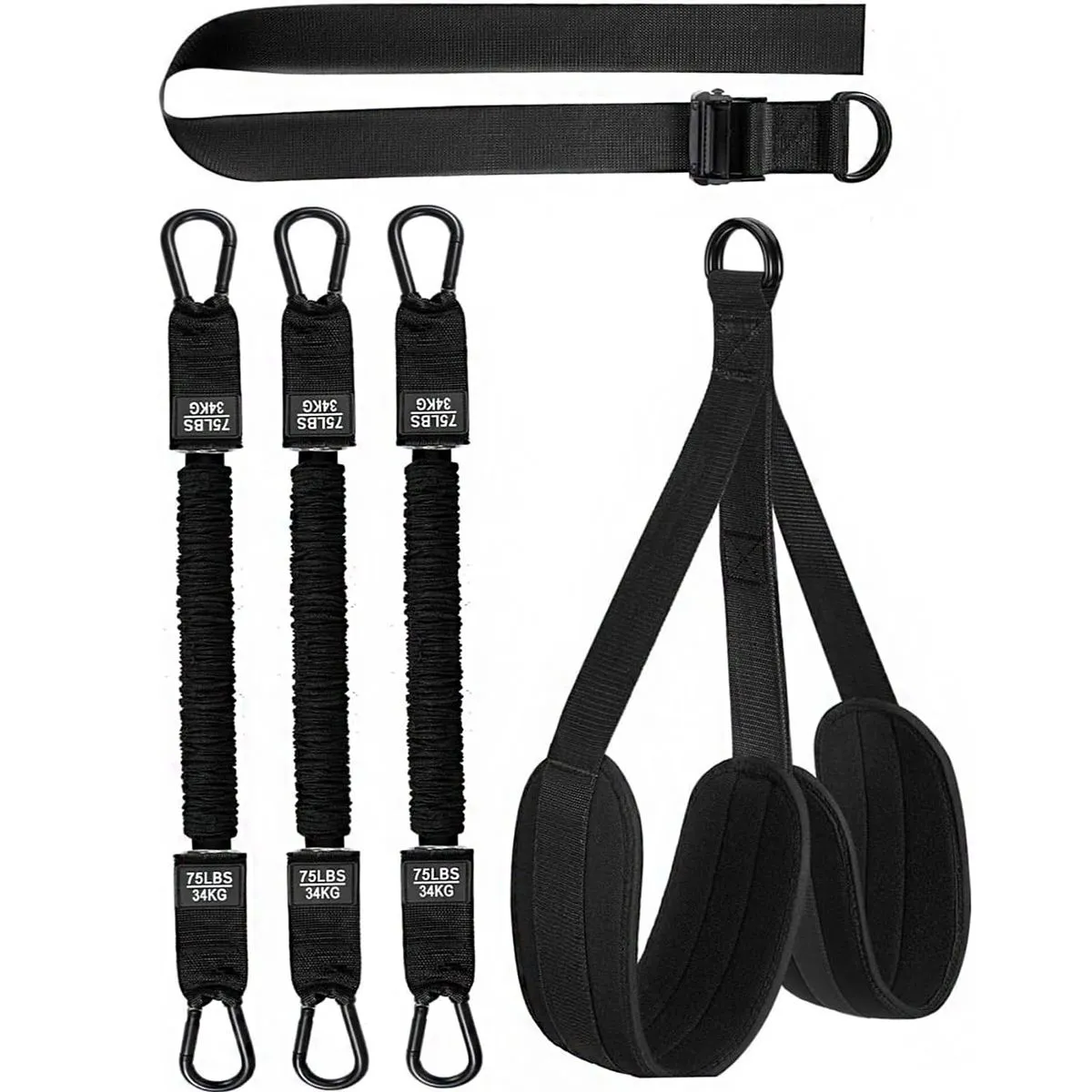 Pull Up Assistance Bands Bands for Pull Up Assist for Strength Training - Black