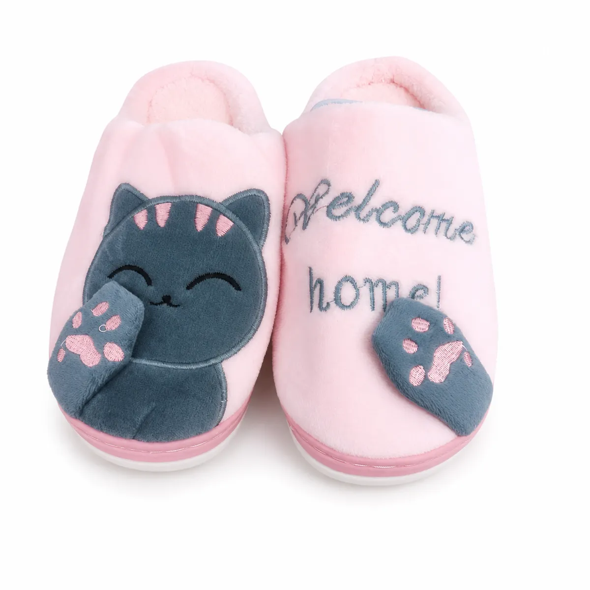 Plush Cat Indoor Slippers