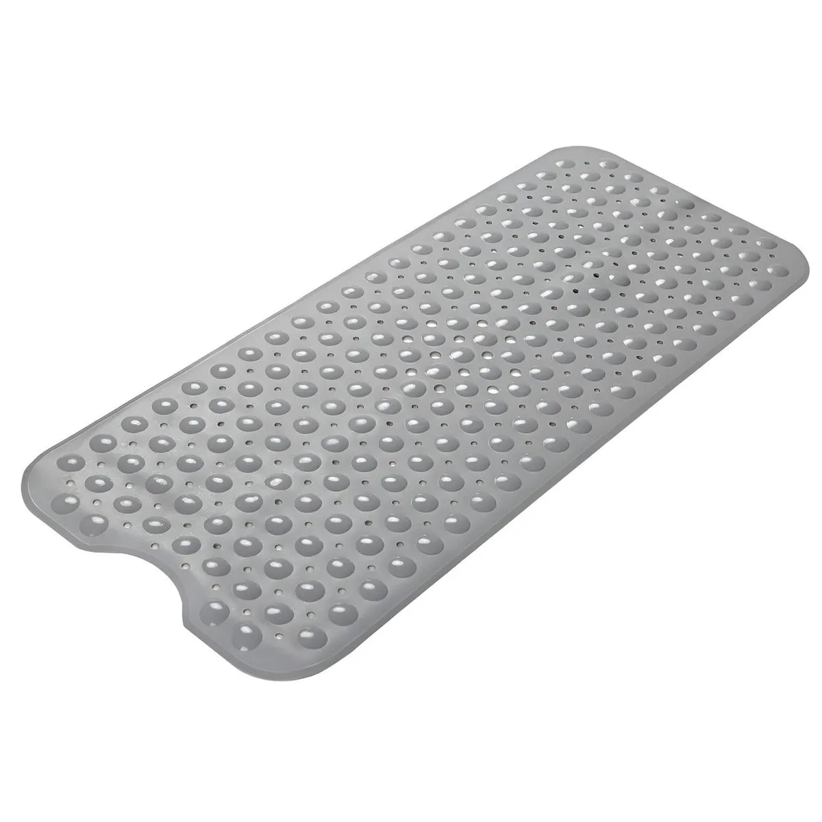 100cm Non Slip PVC Bath Shower Mat with Suction Cups - Gray