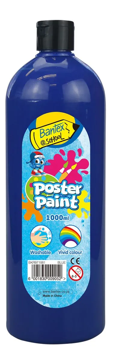Bantex, Poster Paint 1000ml - Blue