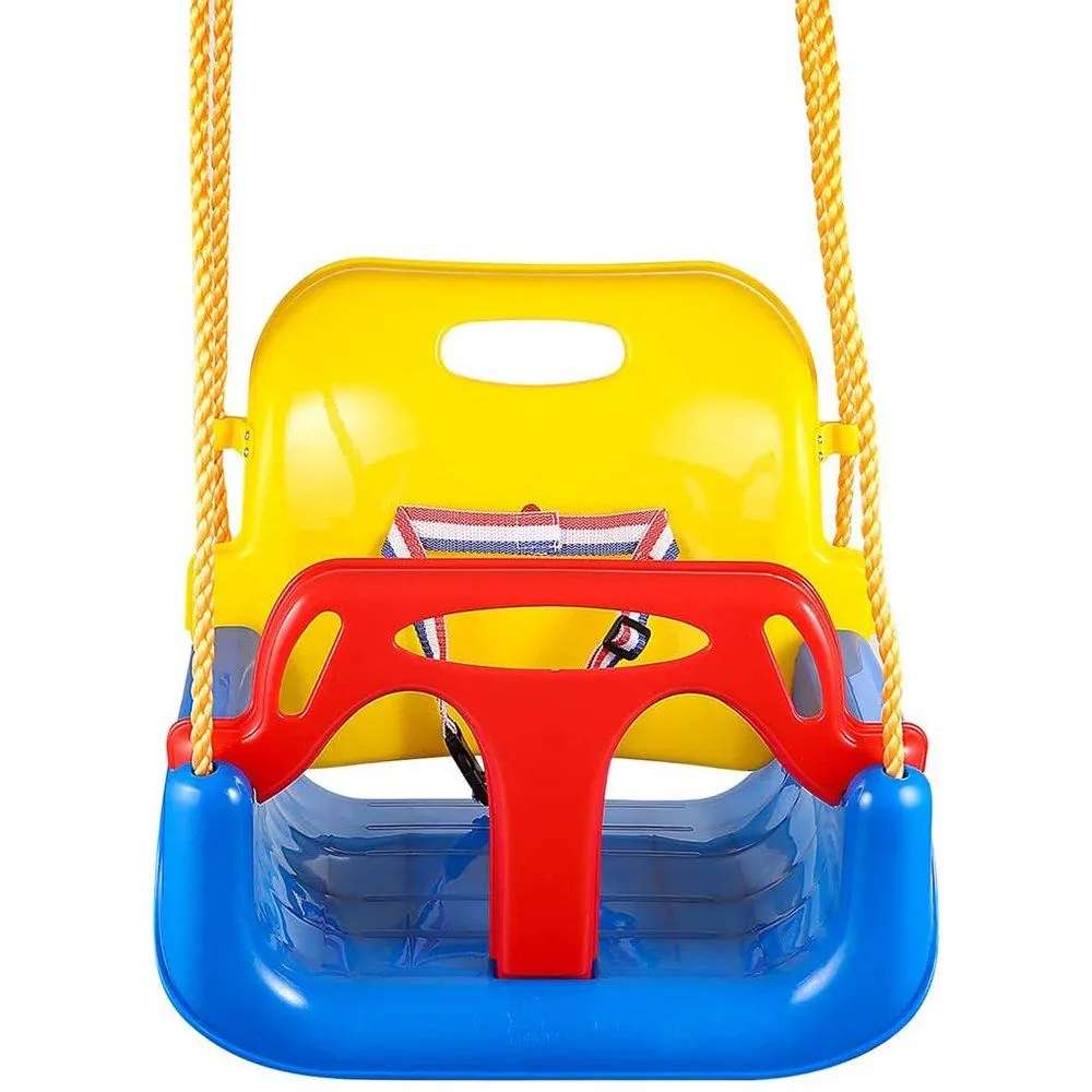 3-in-1 Baby Swing Seat Children Toddler Chair Outdoor Garden Play - Blue