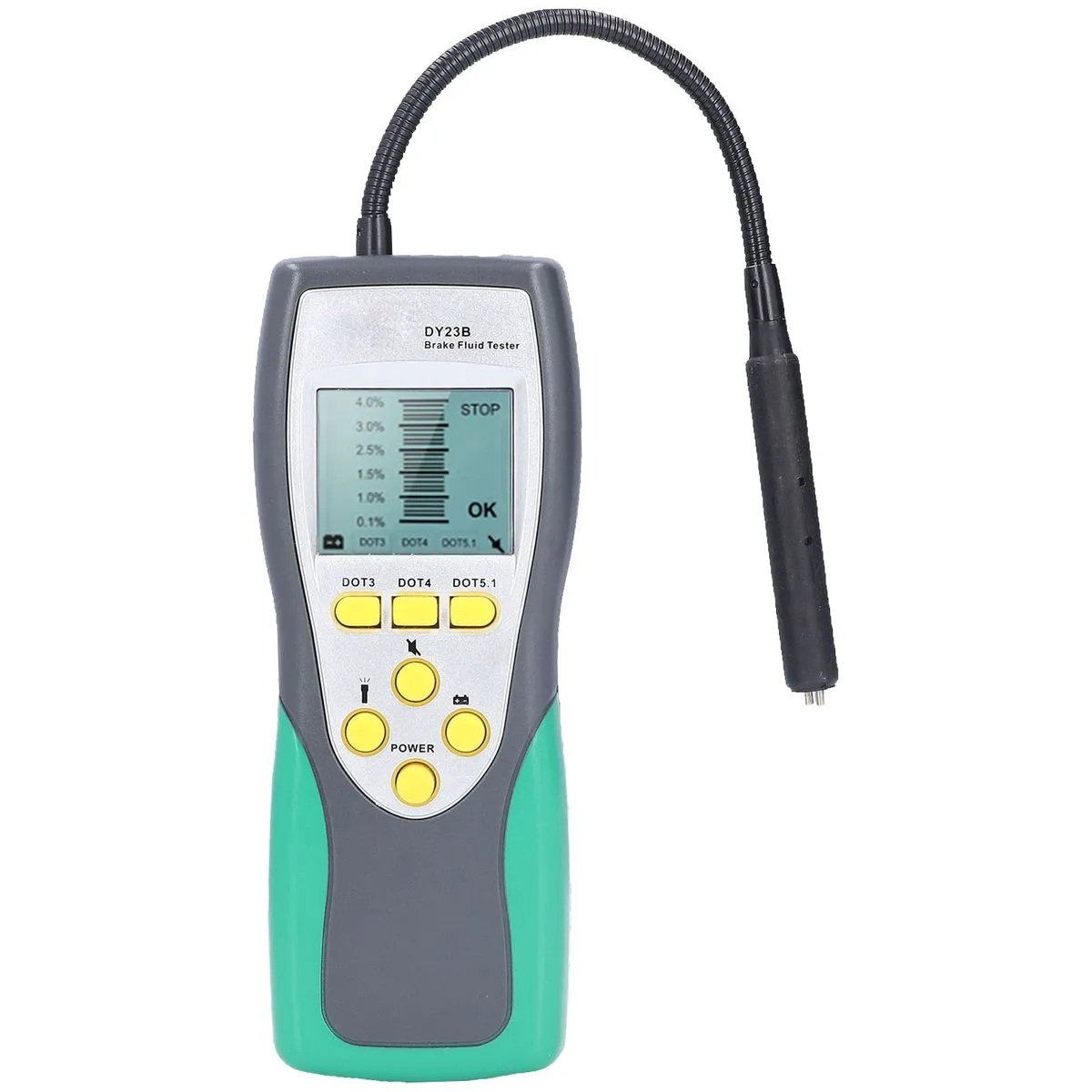 DOT3 DOT4 DOT5.1 Brake Fluid Tester 250mm Flexible Probe Oil Water Moisture