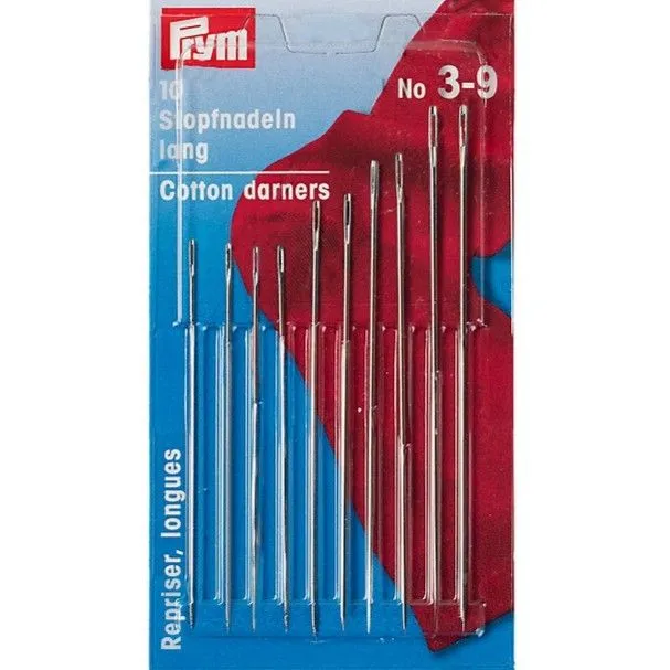 Prym Hand Sewing Darning Needles - Long, Thin, Sizes No. 3-9, Assorted