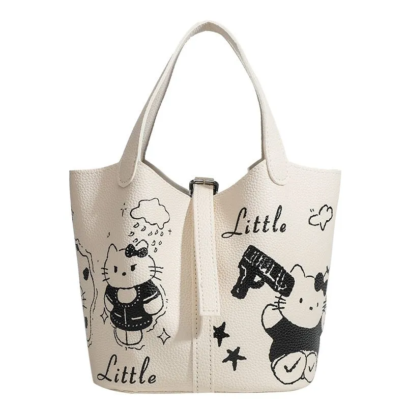 Cat Cartoon Graffiti Handbag