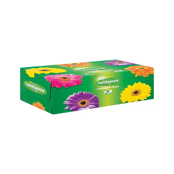Twinsaver Facial Tissues Rainbow 180's x 6