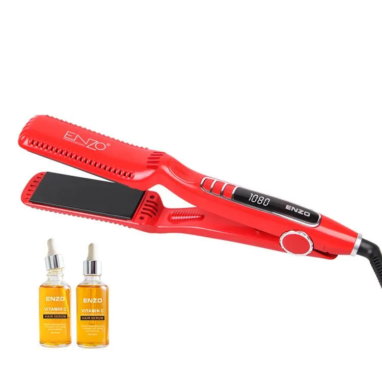 Enzo Protein & Keratin Hair Straightener & Vitamin C Serum - Glossy Red