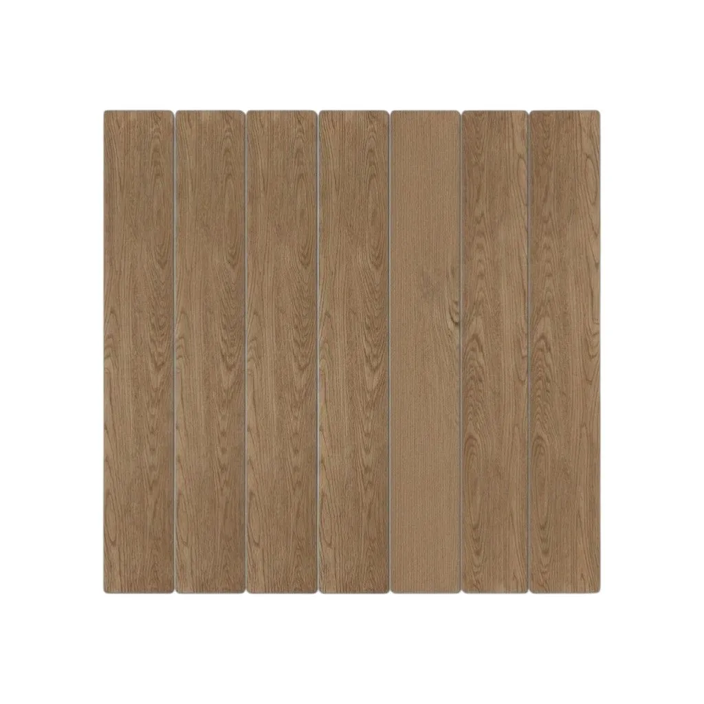 7 Piece - Warm Rustic Oak Peel-and-Stick Vinyl Flooring Plank - Brown