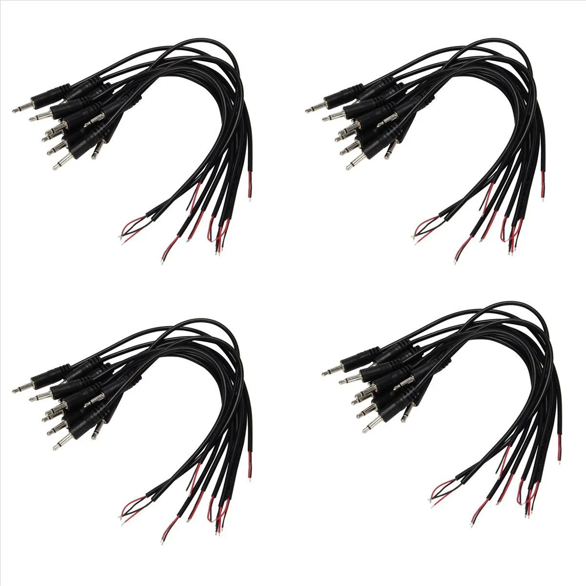 10Pcs Male Plug To Bare End Ts 2 Pole Mono 1/8Inch 3 5Mm Jack Cable