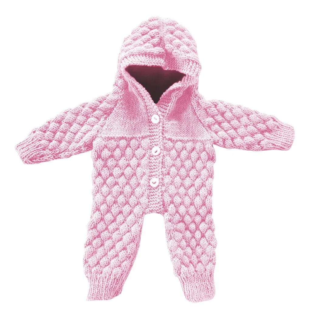 Knitted BabyGro - Blush Pink