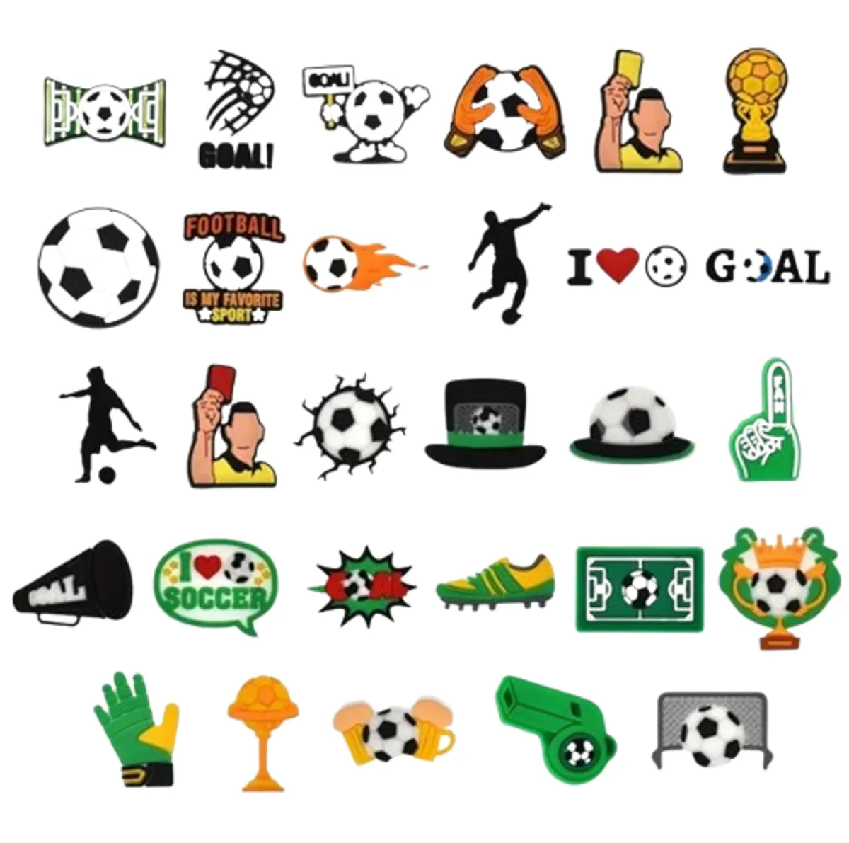 Football Shoe Charms - 29 Piece Pack