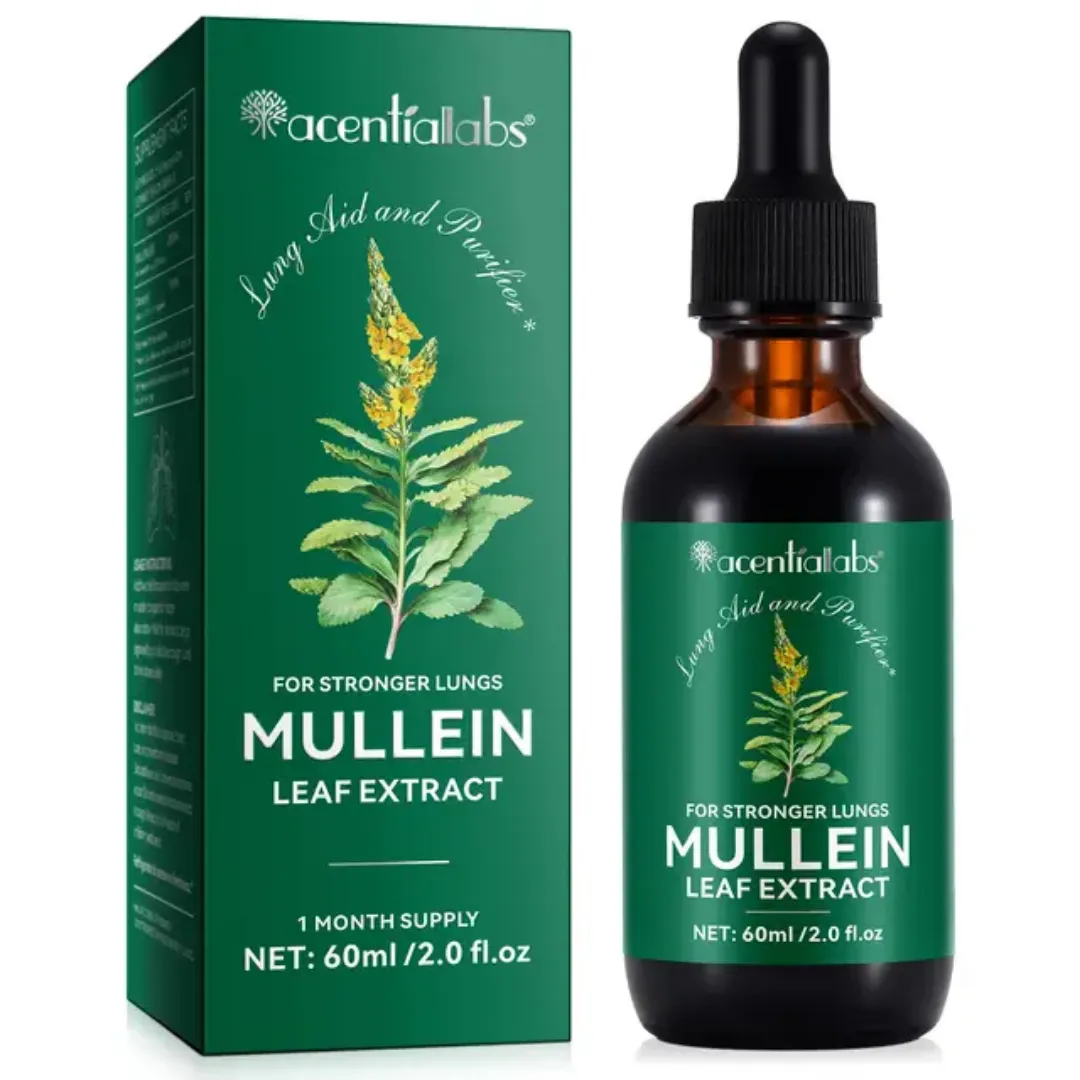 Acentiallabs Mullein Leaf Respiratory and Mucus Relief with Chlorophyll