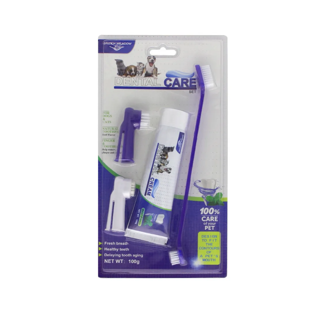 Pet Dental Care Toothpaste Toothbrush Teeth Cleaning & Fresh Breath Kit