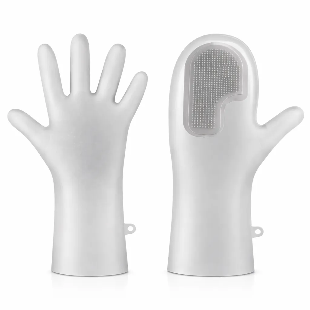 Multifunctional Silicone Dishwashing Gloves - Grey
