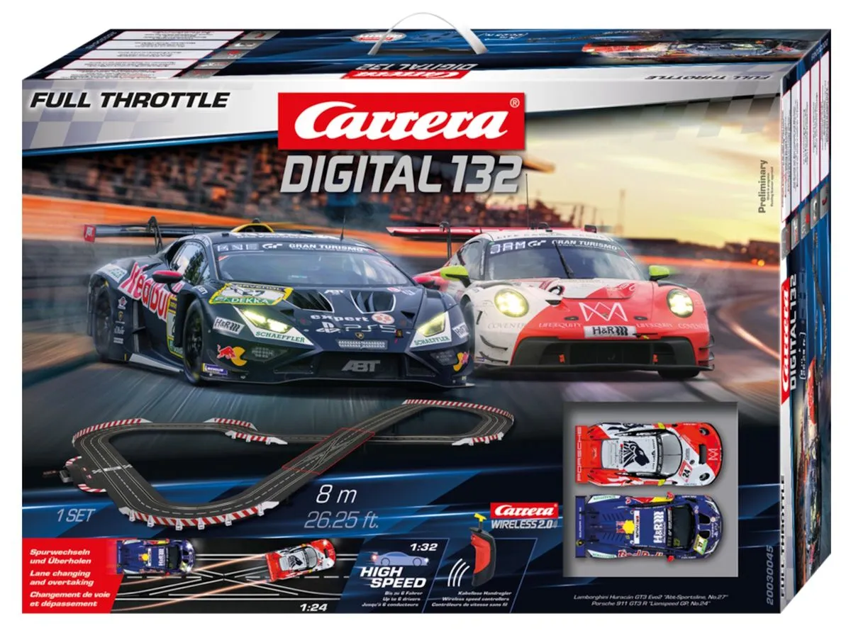 Carrera DIGITAL 1/32 Full Throttle 8m Slot Car Set