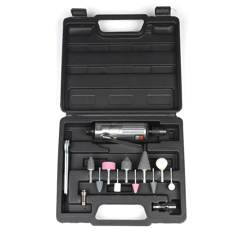 1/4" Air Die Grinder Kit with 12-Piece Grinding Stones and Accessories