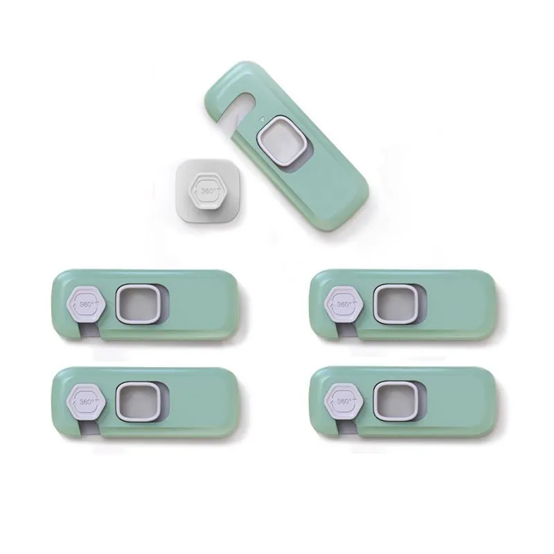 PANOLI Baby Safety Cabinet ,Fridge Drawer Latches Locks - Green