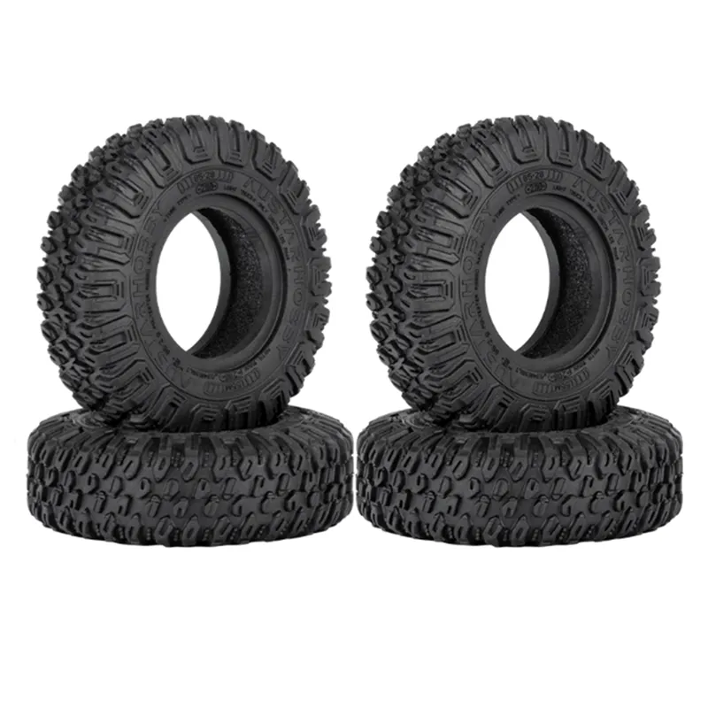 4PCS 85MM 1.55 Inch Rubber Wheel Tires Tyre for 1/10 RC Crawler Car Axial Y