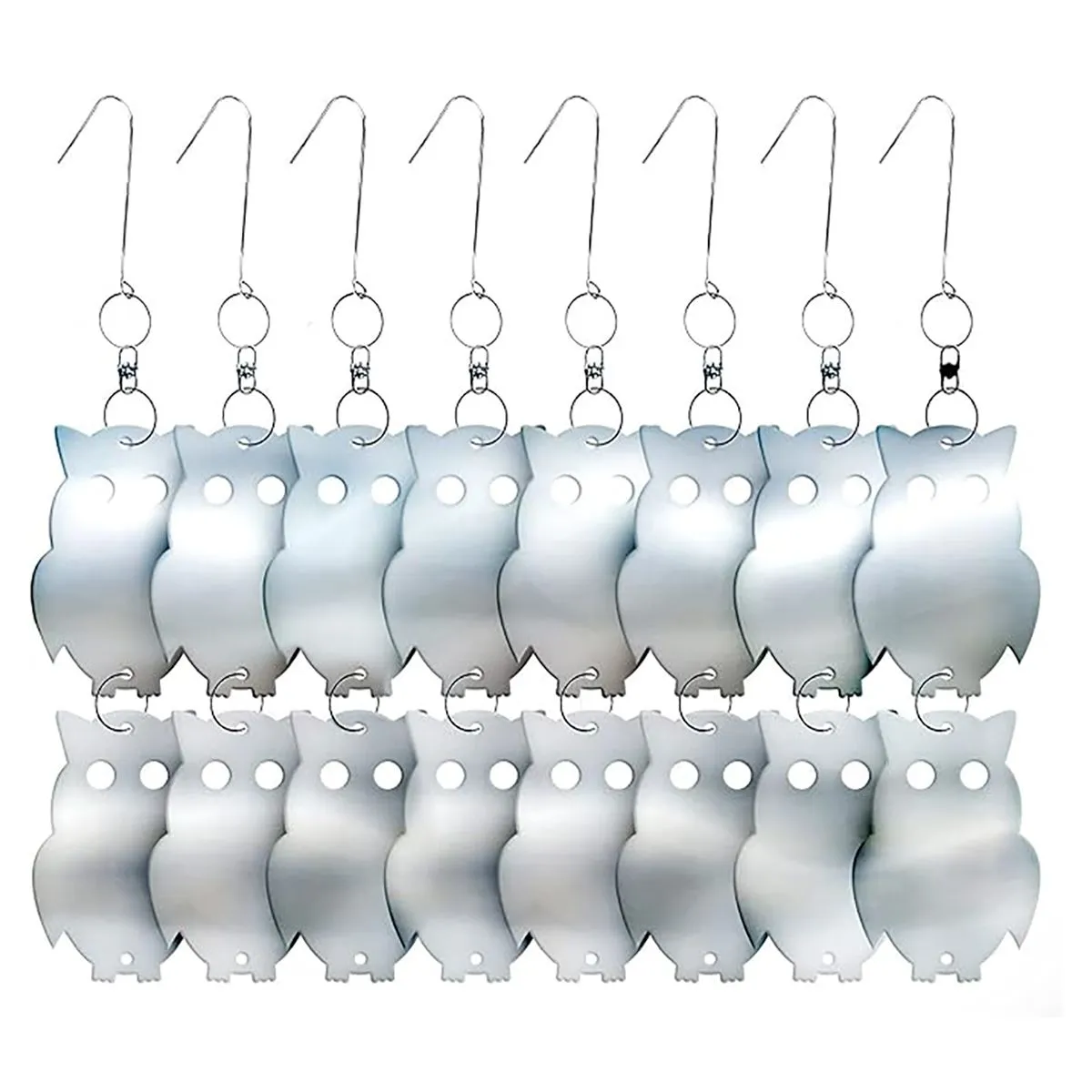8-Pack Bird Reflective Discs Bird Scare Devices Owl Shape Bird Reflectors