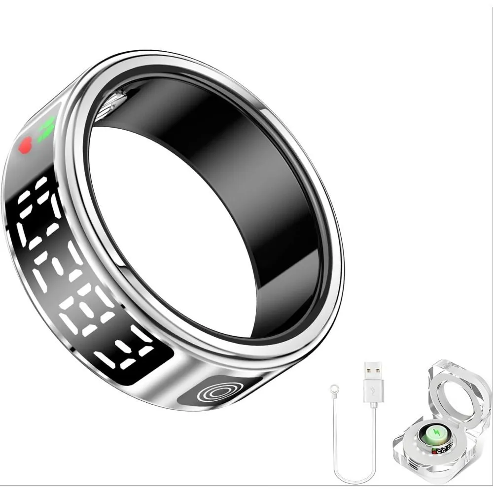 Fitness Tracker Ring with LED Display Screen, Ring with iOS/Android - 8