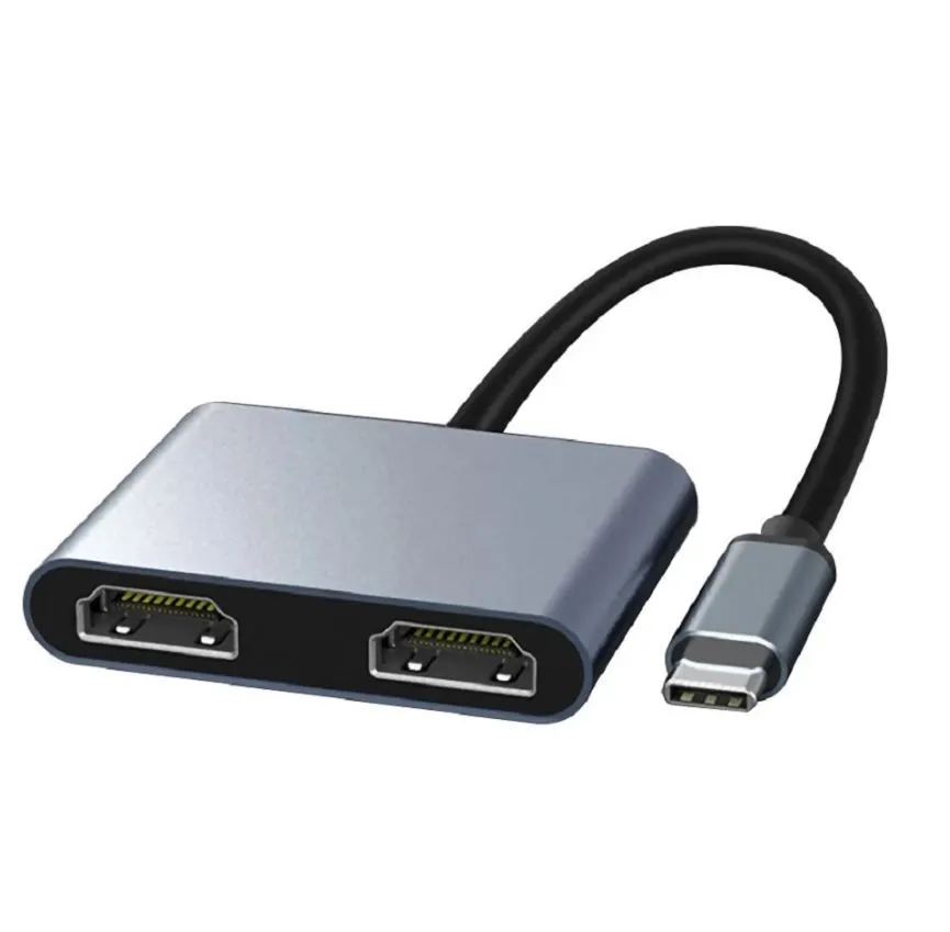 4 In 1 USB-C To 2 4K HDMI + USB 3.0 + PD Docking Station Adapter