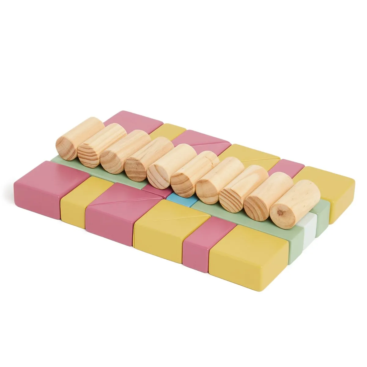 George & Mason Baby - 35 Piece Wooden Building Blocks Set