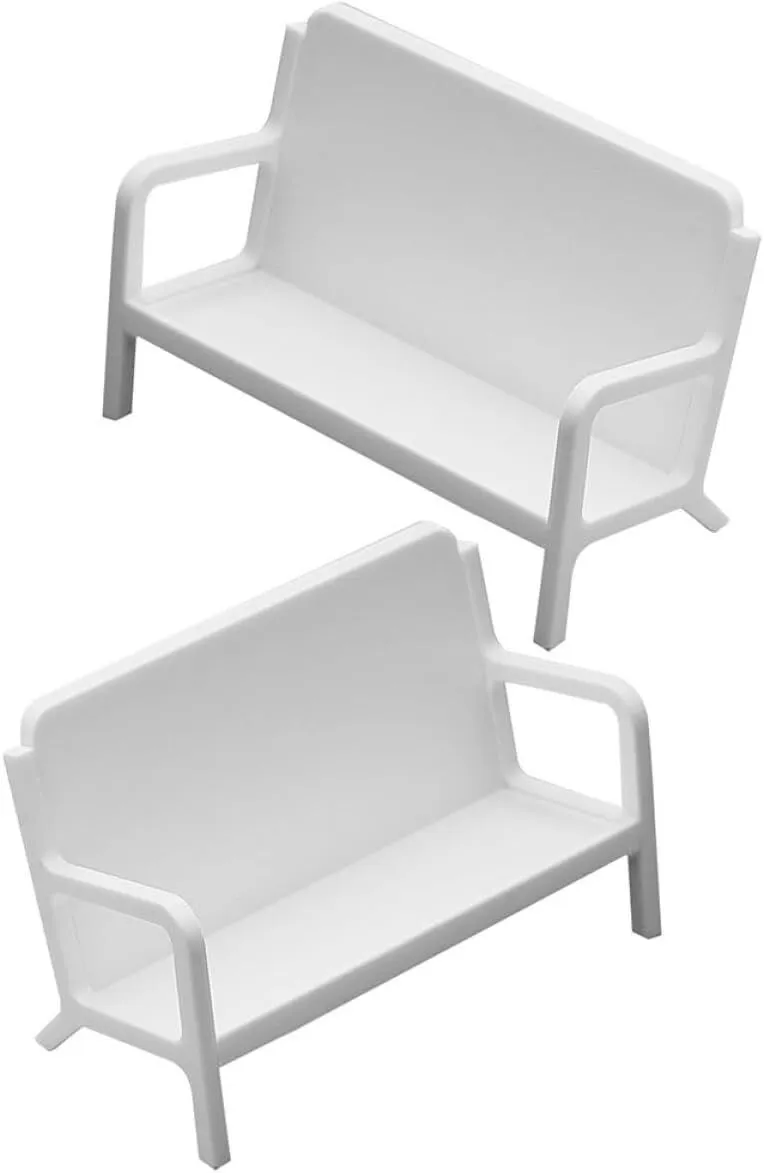 Sofa-Shaped Business Holder 2 Pcs Plastic Name Card Display Stand