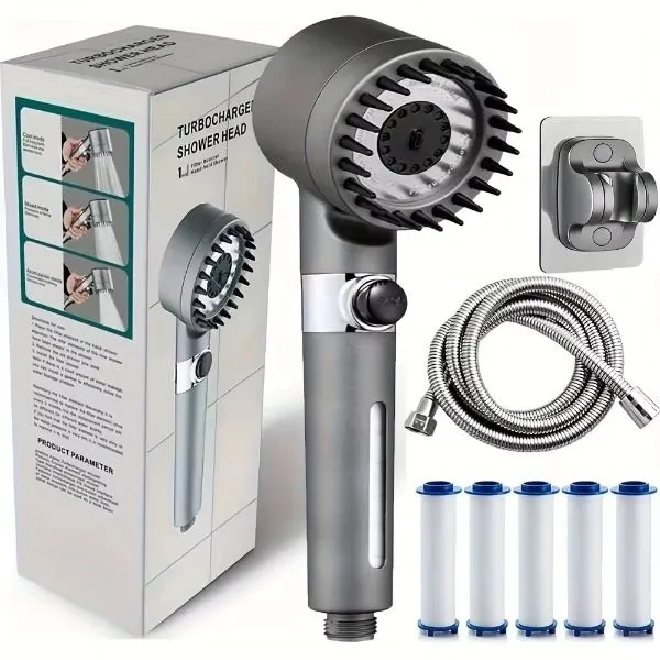 Showerhead,Drops Shower Head with Built-in Filter Handheld Showerhead-LX