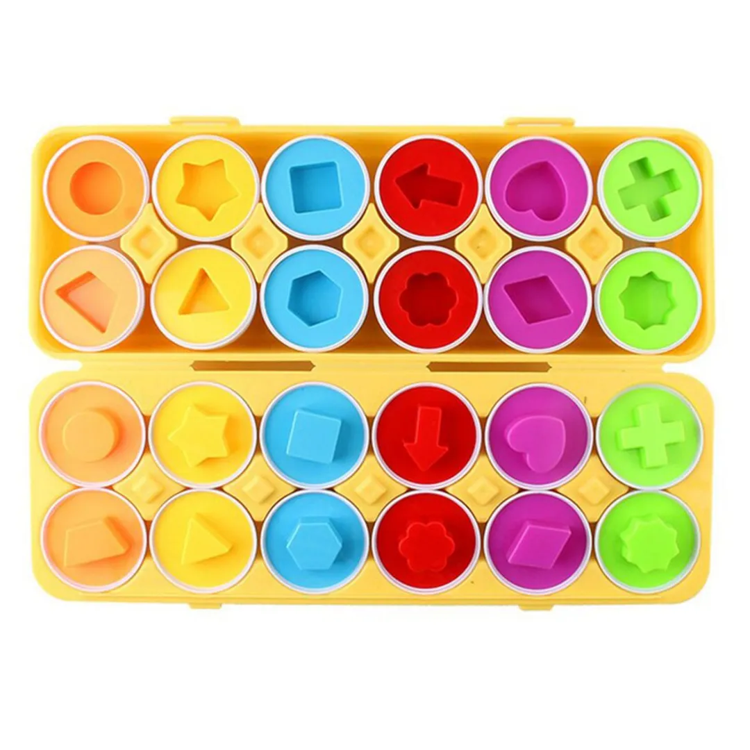 Smart Eggs Puzzle Toys Educational Recognize Color Shape Matching 3D Puzzle