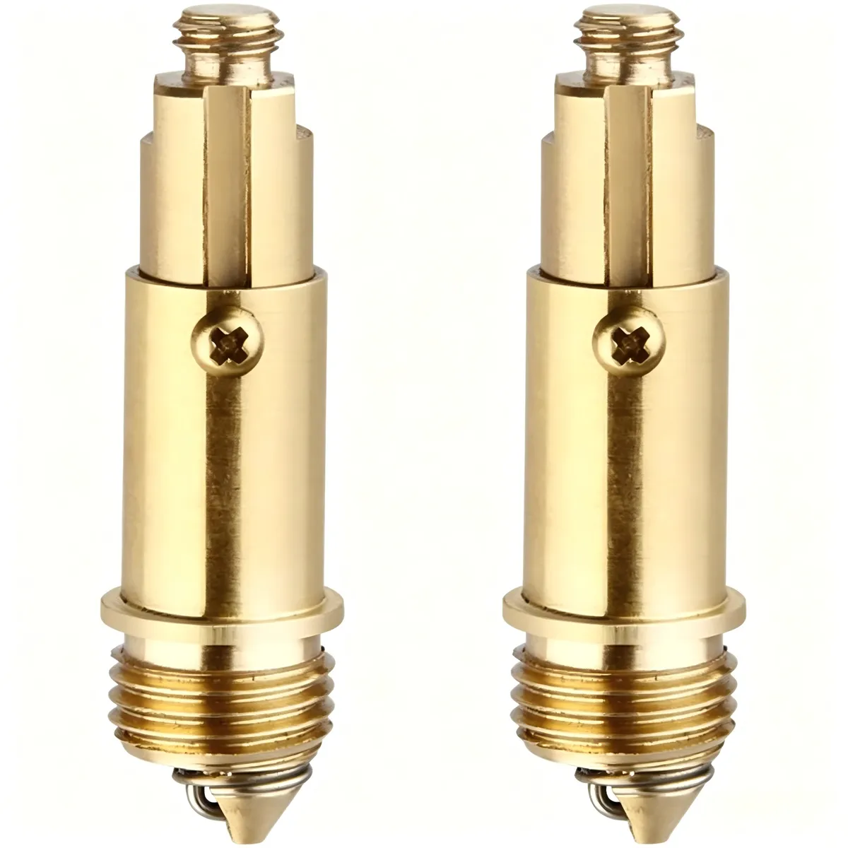 Press Bounce Water Plug Brass Spring Basin Bathtub Water Drain Gold-2 Pack