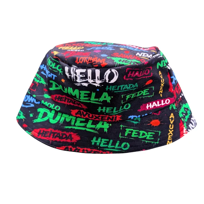 Black Tribe Afrique South African Slangs Reversible Bucket Hat