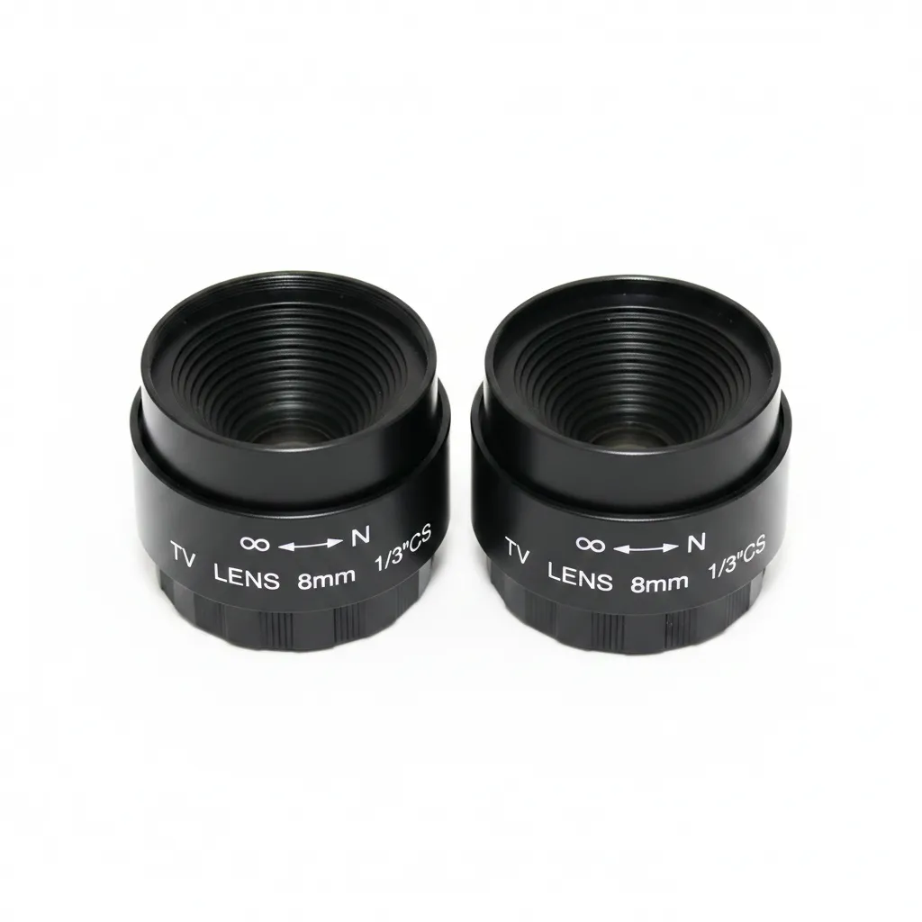 Securnix 8mm Fixed Iris CCTV Camera Lens for CS Mount - 2 Pack