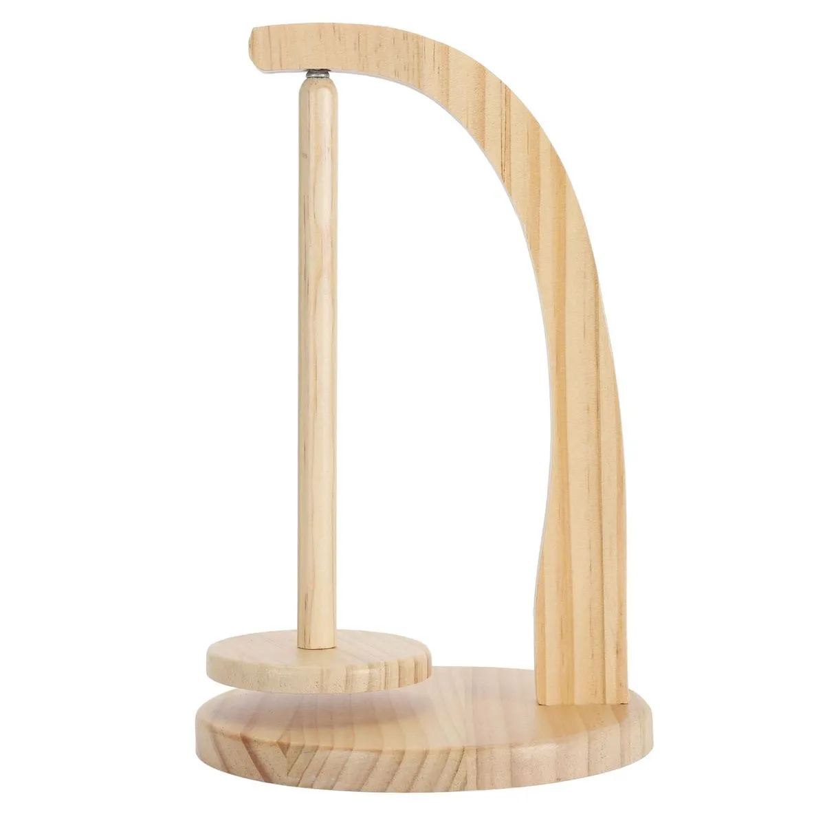 Wooden Yarn Holder Rotating Stand 10 Needles Wood Color