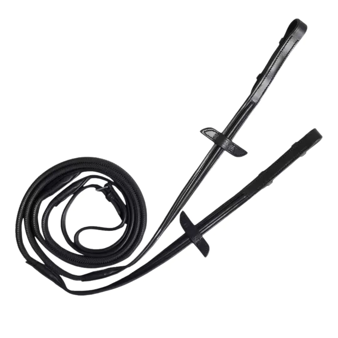 Fouganza Horse Riding Leather Grip Reins for Horse and Pony