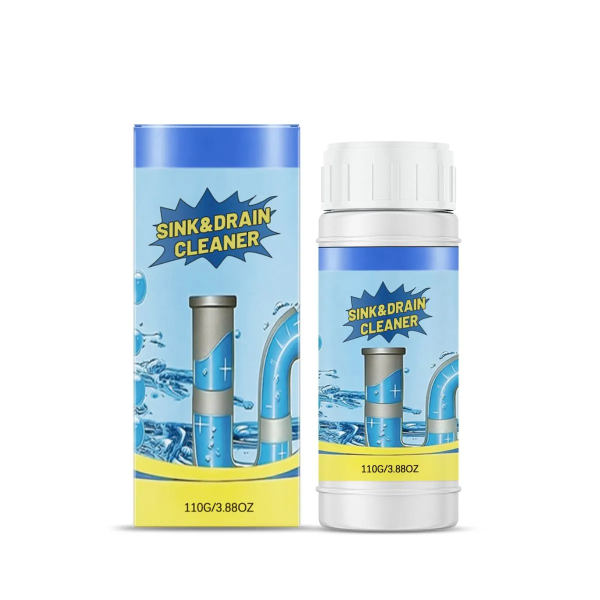 Pipe Cleaner for Toilet, Floor Drain & Kitchen Grease Clogs