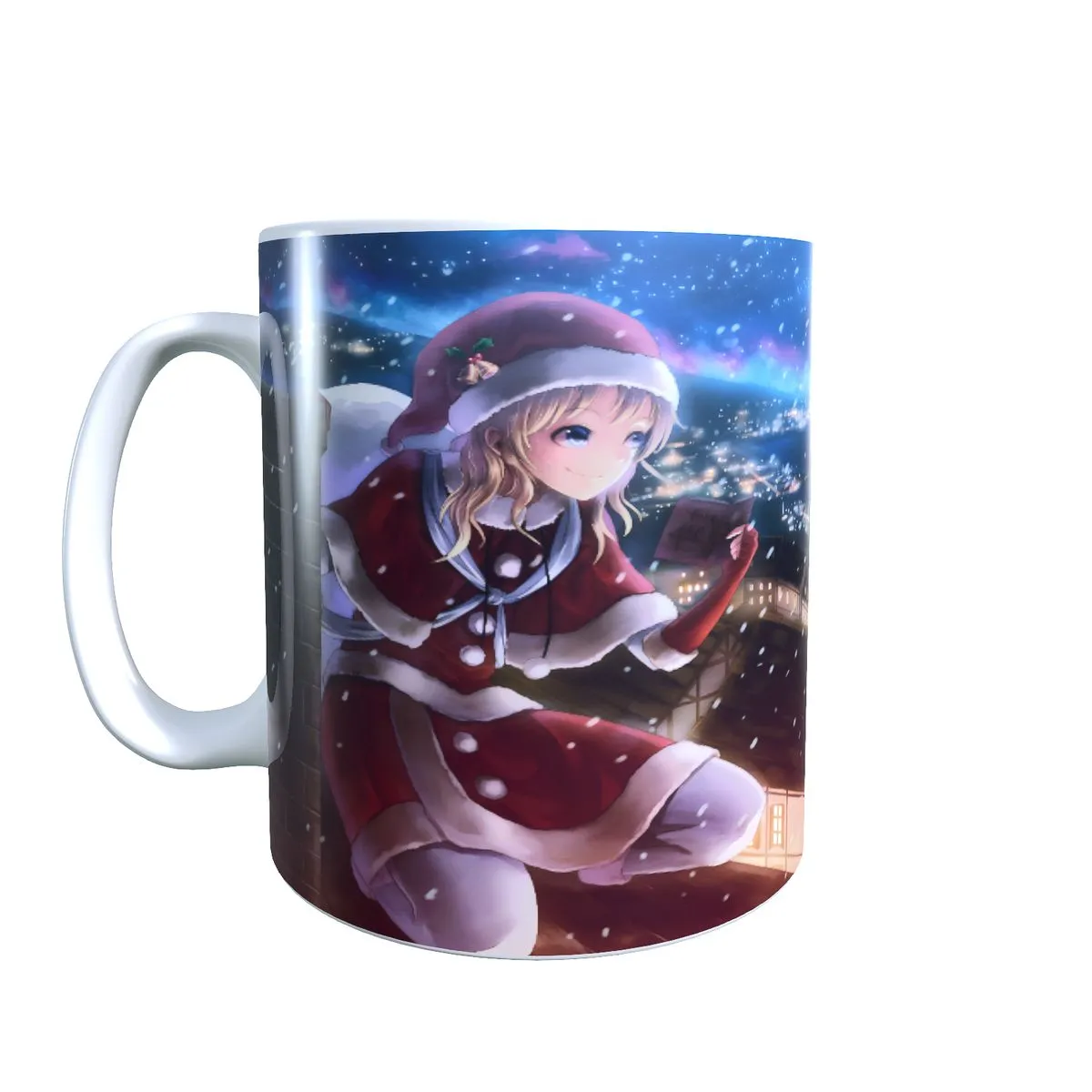Making a List and Checking it Twice - Anime Waifu Christmas Coffee Mug