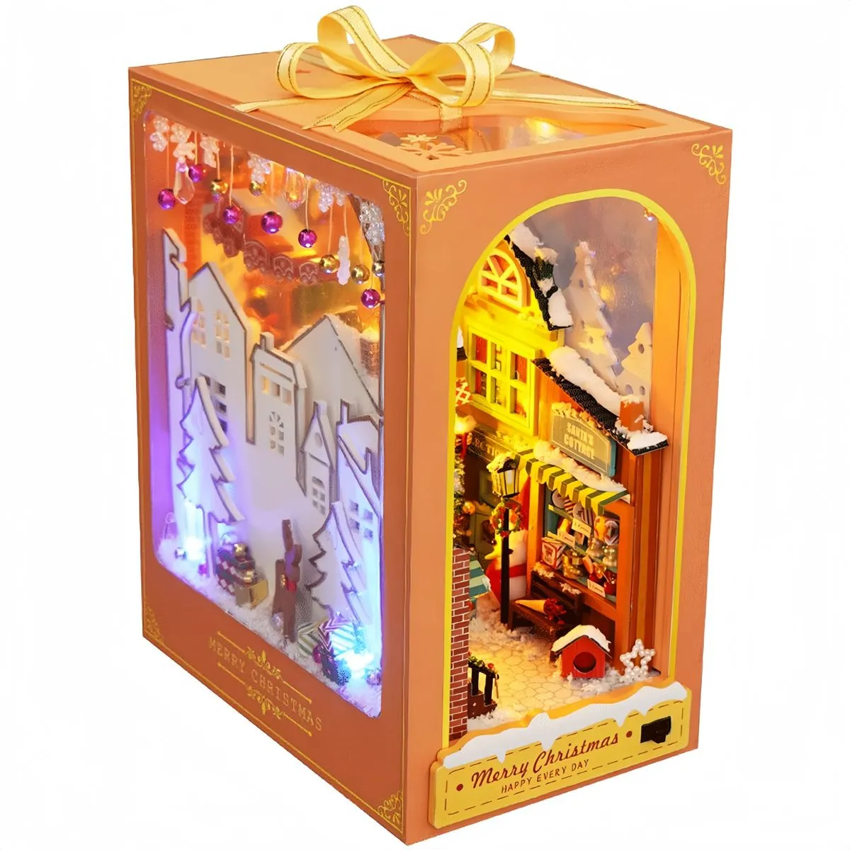 DIY Book Nook Kit 3D Handmade Book Nook Set Creative Model Toys - Christmas