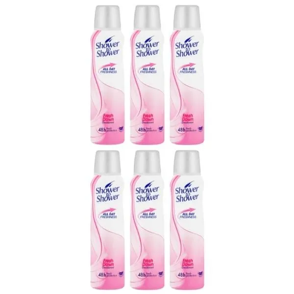 Shower To Shower - Ladies Deodorant/Spray 150ml - Fresh Dawn - Pack of 6