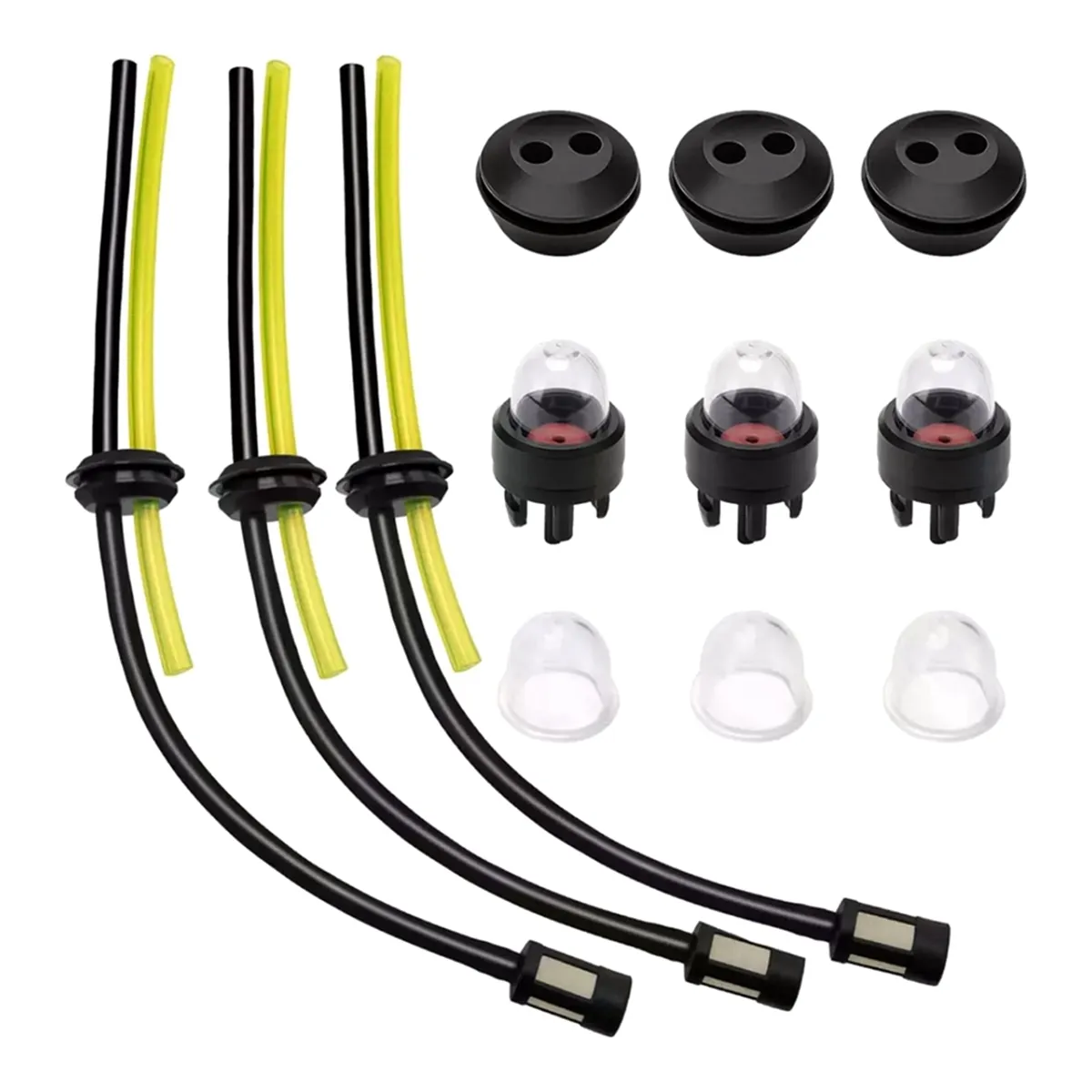 Fuel Filter Fuel Hose Seal with Priming Bulbs Compatible with None